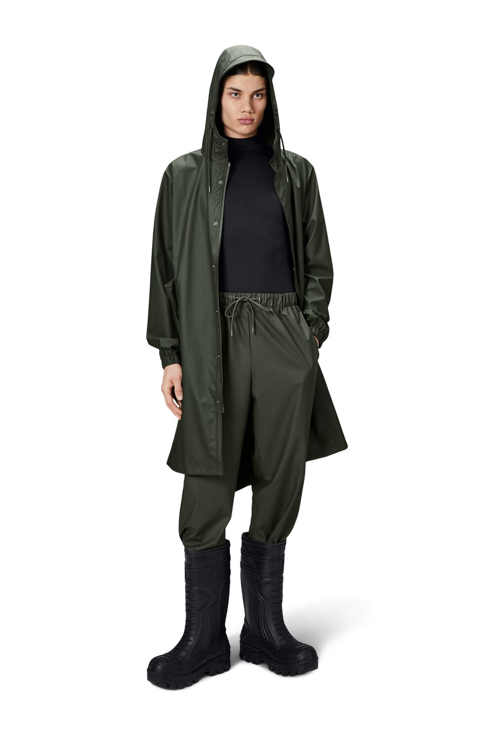 Fishtail Parka regnjakke - grøn